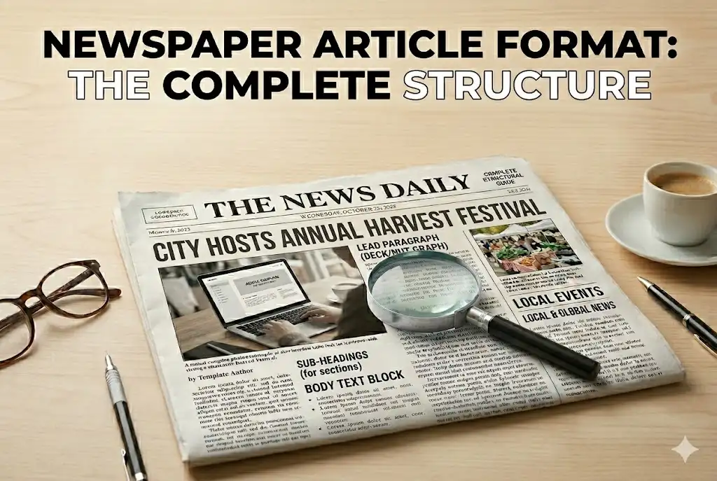 Newspaper Article Format: The Complete Structure