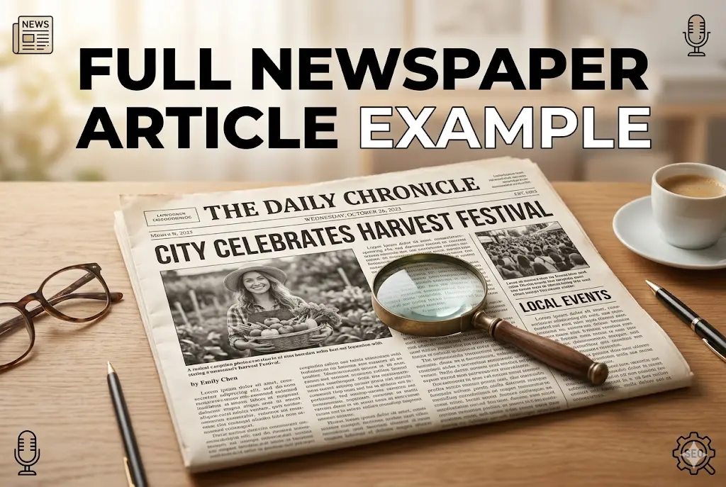Full Newspaper Article Example